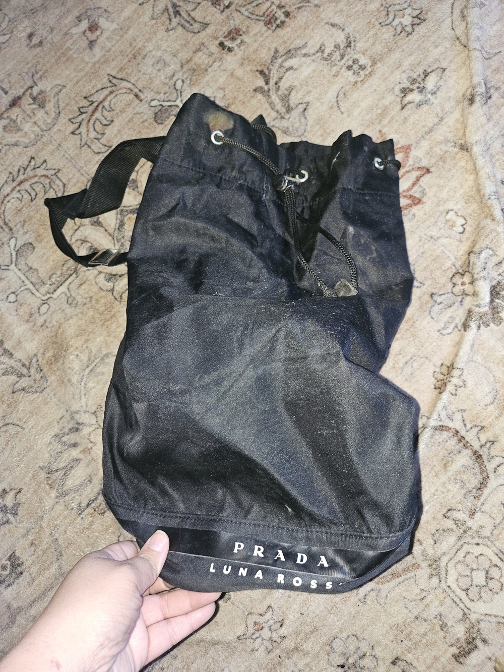 Needs Cleaned Prada Luna Rose Bucket Bag